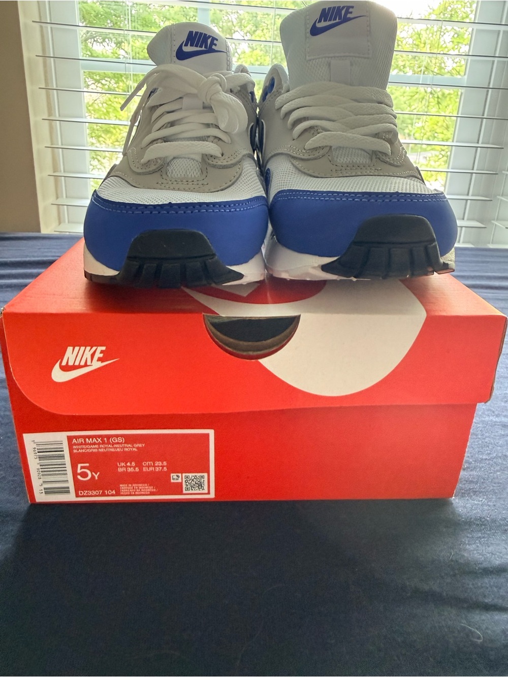 Nike Air Max 1 Royal Blue GS (DZ3307-104) Size 5Y